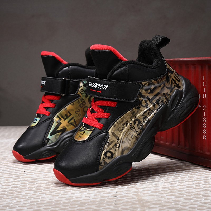 Boys shoes autumn and winter new children's sports shoes in the big children's waterproof and warm boy shoes factory direct sales