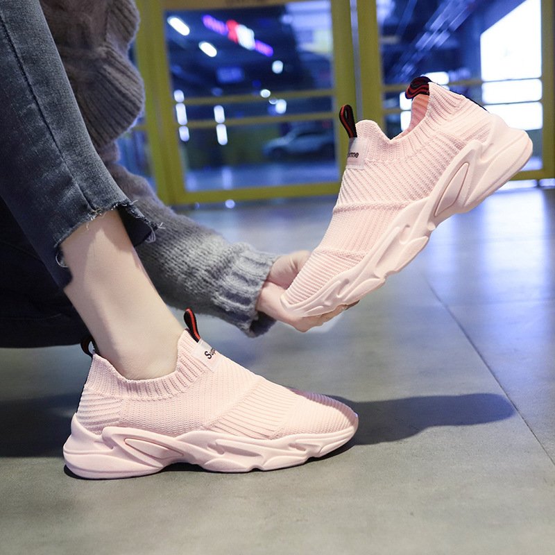 Women's 2020 spring new student sports shoes women's height increase white shoes women's casual