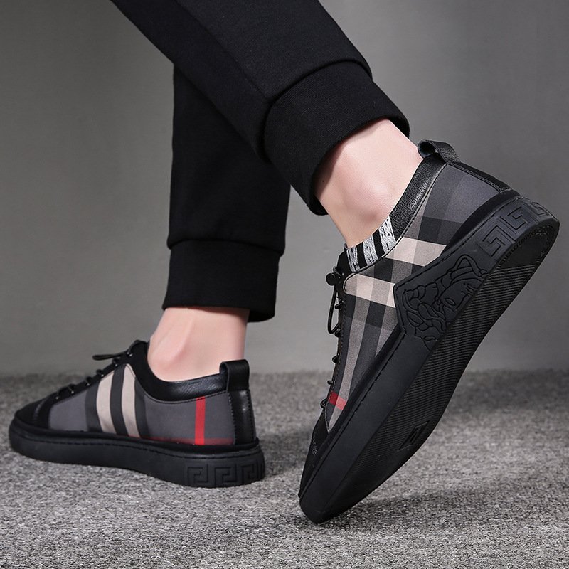 European men's shoes 2020 summer new sneakers leather trend British fashion casual leather shoes men